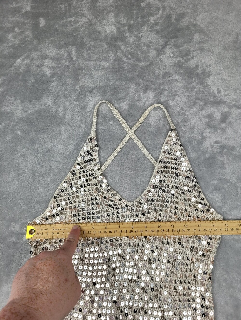 Retrofete Elliana Sequin Crochet Dress Size M / L - Picture 8 of 15